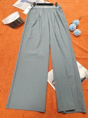 ALO Suit Up Pants Steel Grey💘Casual Chic Loose Fit Slacks (Regular-30" Inseam)